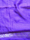 Banarasee Handwoven Semi-Chiffon Saree With Zari Floral Jaal Design-Purple