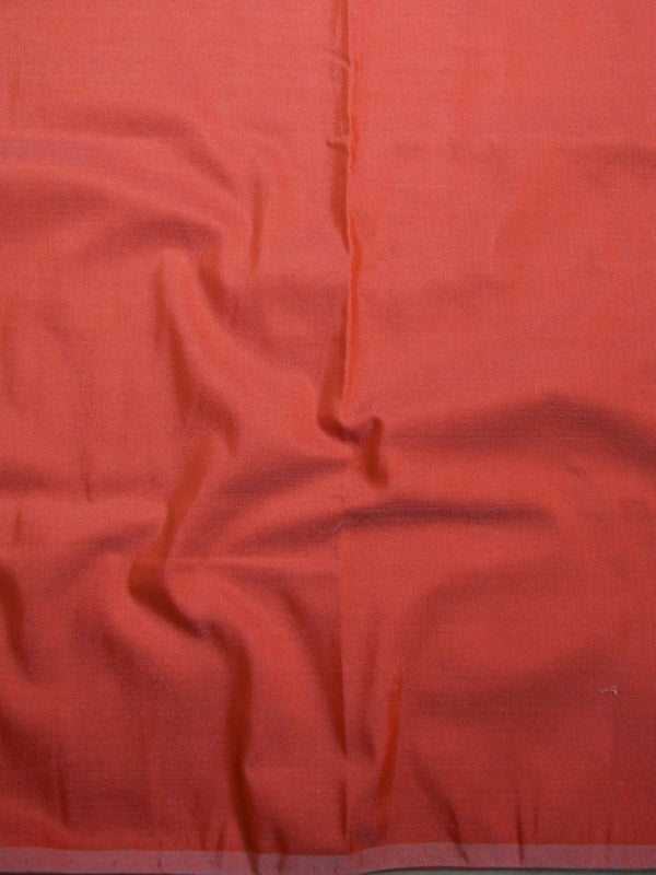 Banarasee Salwar Kameez Cotton Silk Gold Zari Buti Woven Fabric-Orange