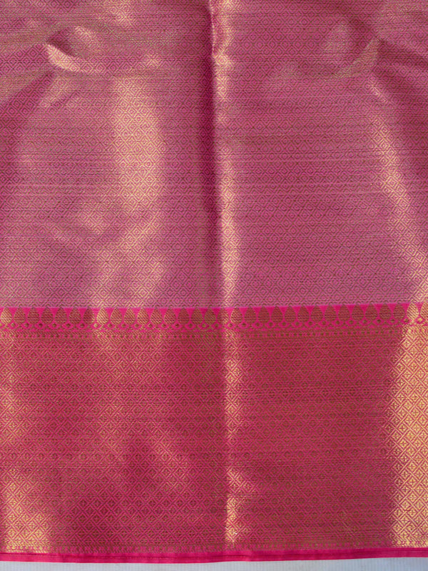 Banarasee Cotton Silk Mix Saree With Antique Zari Buta Design-Yellow