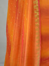 Banarasee Chanderi Cotton Stripes Salwar Kameez  Fabric With Dupatta-Yellow