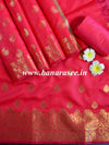 Banarasee Cotton Silk Salwar Kameez Fabric & Dupatta-Red