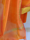 Banarasee Chanderi Cotton Stripes Salwar Kameez  Fabric With Dupatta-Yellow