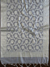 Banarasee Cotton Silk Salwar Kameez Fabric With Zari Work-Grey