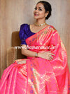 Banarasee Art Silk Saree With Zari Buta & Border-Pink