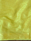 Banarasee Handloom Pure Linen By Tissue Saree With Pearl Embroidery-Green
