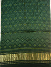 Banarasee Pure Gajji Silk Bandhej Design Dupatta-Green