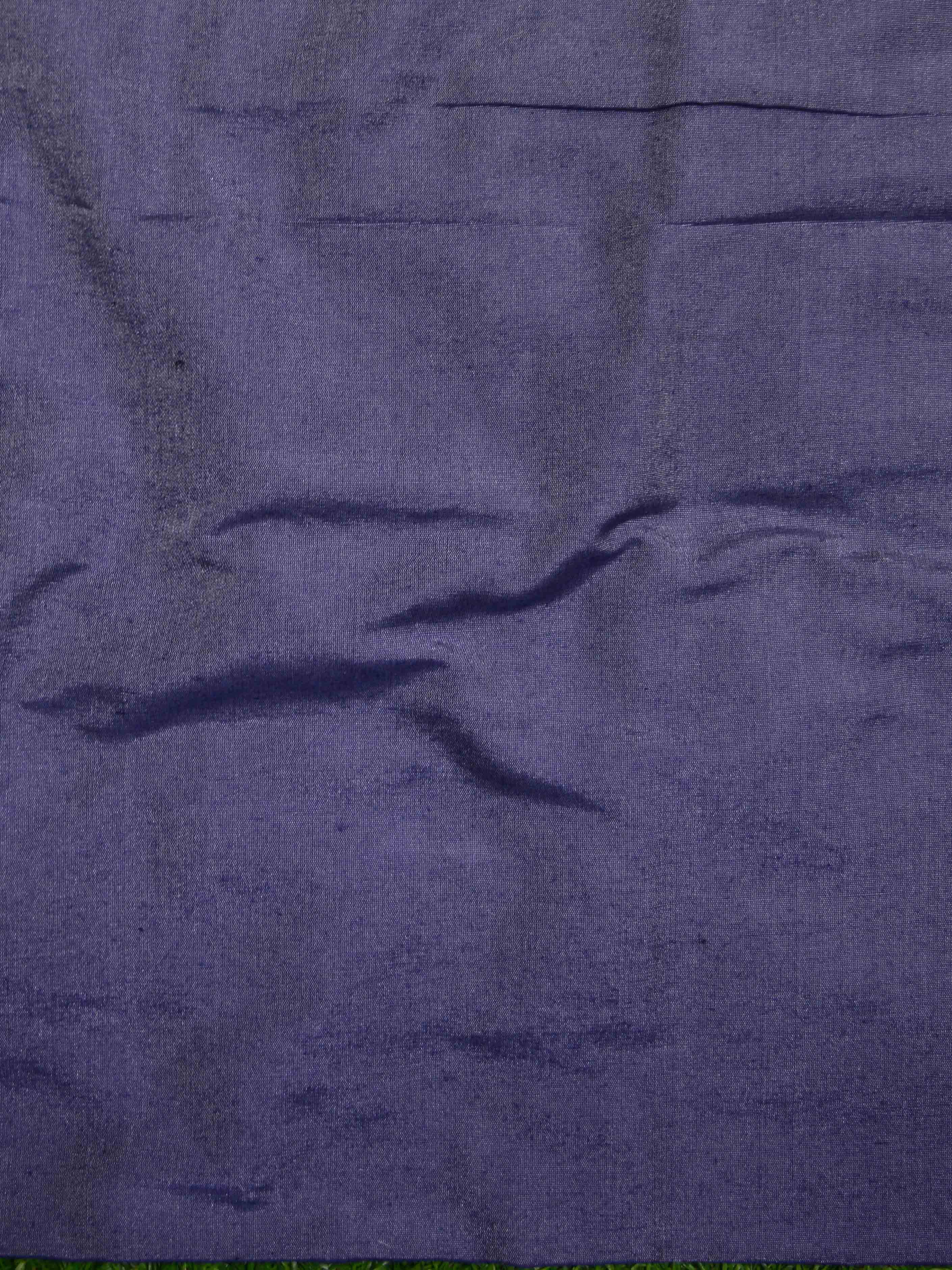 Banarasee Salwar Kameez Cotton Silk Gold Zari Buti Woven Fabric-Blue