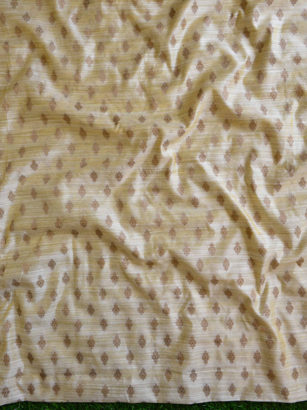 Banarasee Cotton Silk Salwar Kameez Ghichha Buti  Fabric & Kota Dupatta-Beige & Wine