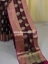 Banarasee Cotton Silk Mix Saree With Zari Buta Design-Maroon