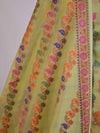 Banarasee Semi Silk Salwar Kameez Dupatta Set Meena & Zari Design-Henna Green