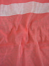 Banarasee Cotton Jamdani Saree With Resham Jaal-Peach