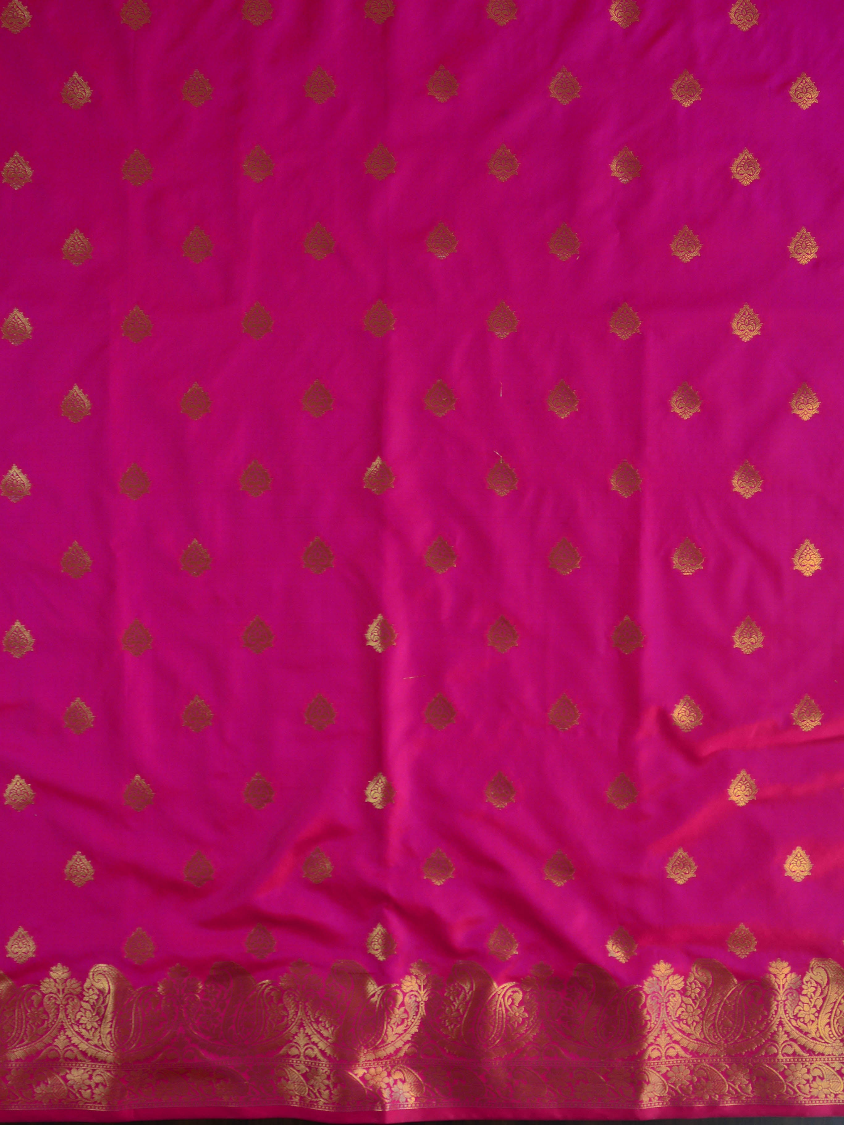 Banarasee Cotton Silk Salwar Kameez Fabric & Dupatta-Pink