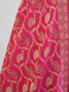 Banarasee Salwar Kameez Cotton Silk Resham Buti Woven Fabric-Pink