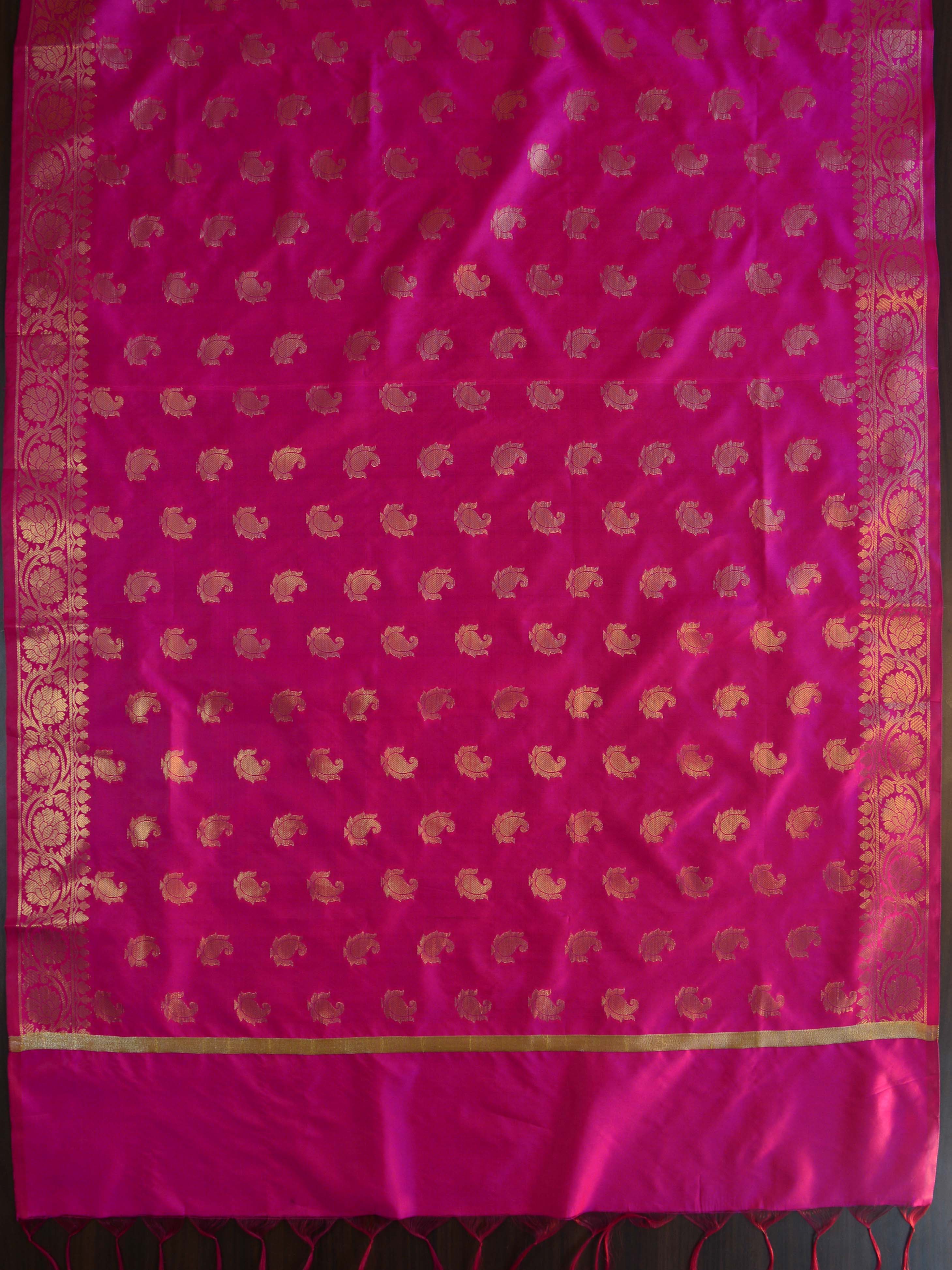 Banarasee Cotton Silk Salwar Kameez Fabric & Dupatta-Pink