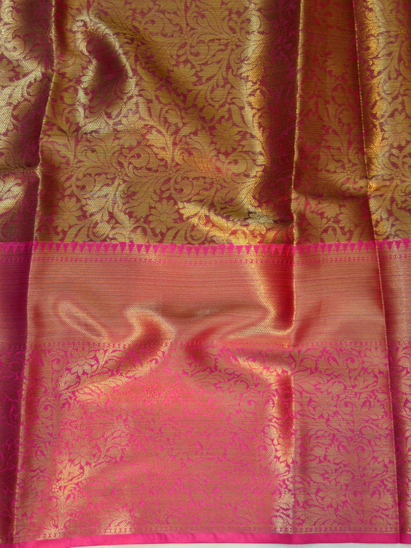Banarasee Organza Mix Saree With Antique Zari Buti & Skirt Border-Blue