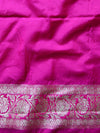 Banarasee Handwoven Art Silk Heavy Zari Jaal Weaving Saree-Pink