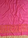 Banarasee Cotton Silk Salwar Kameez Ghichha Buti  Fabric & Kota Dupatta-Yellow  & Pink