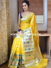 Banarasee Organza Mix Saree With Buti Design & Broad Meenakari Border-Yellow