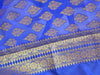 Banarasee Art Silk Dupatta With Drop Motif Design-Royal Blue