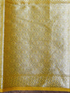 Banarasee Organza Mix Saree With Buti Design & Broad Meenakari Border-Yellow