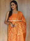 Banarasee Chanderi Cotton Stripes Salwar Kameez Fabric With Dupatta-Mustard Yellow