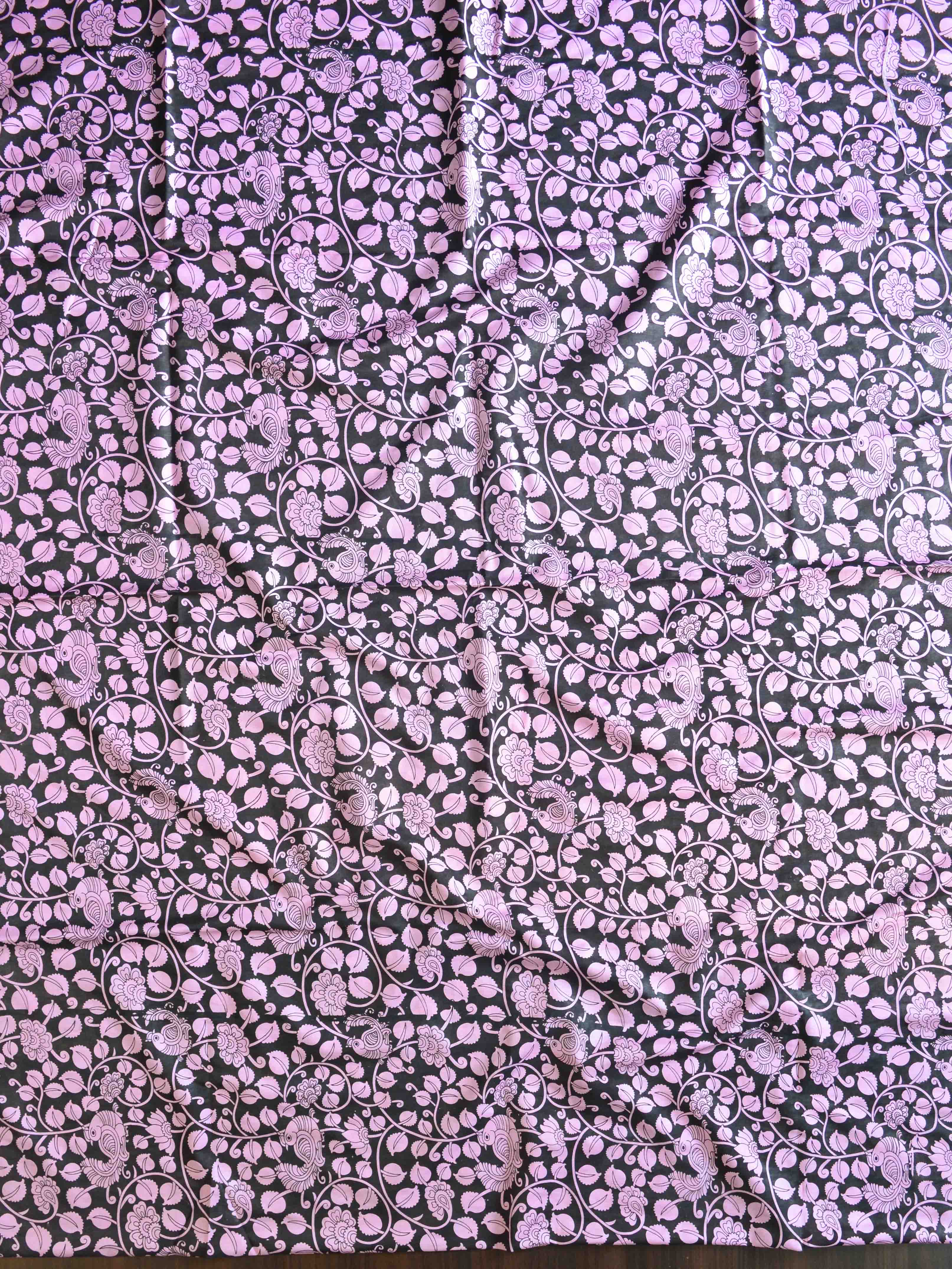 Handloom Block Printed Khadi Cotton Salwar Kameez  With Kota Dupatta Set-Purple