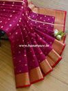 Banarasee Organza Mix Saree With Small Buti Design & Zari Border-Pink