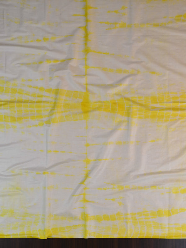 Bhagalpuri Salwar Kameez Glossy Cotton Silk Shibori Dye Fabric-Yellow & Pink