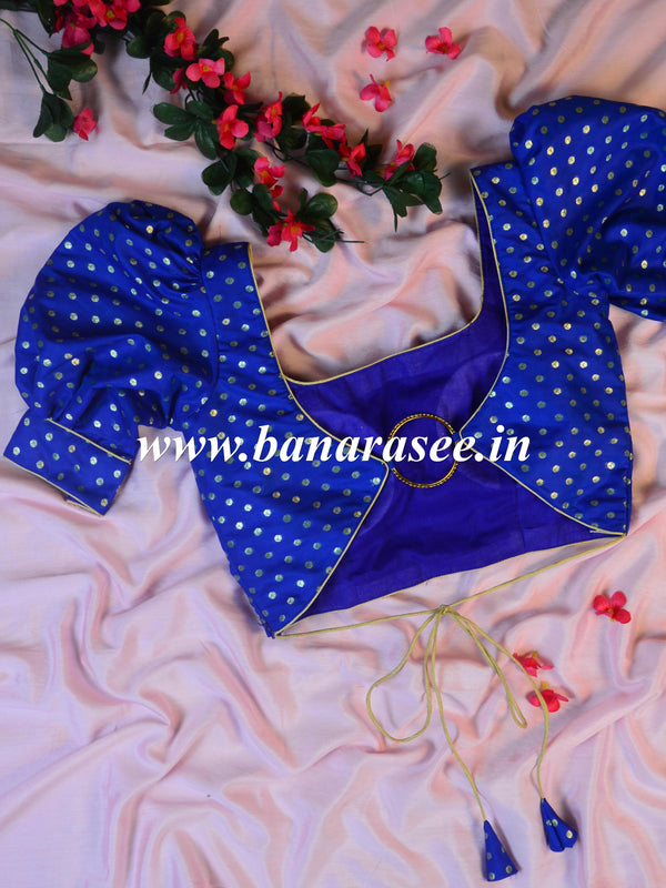 Banarasee Art Silk Fabric Blouse-Blue