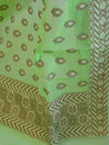 Banarasee Salwar Kameez Cotton Silk Resham Buti Woven Fabric-Green
