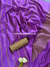 Bhagalpur Cotton Silk  Ghichha Work Saree-Purple