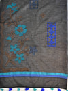 Banarasee Cotton Silk Resham Woven Dupatta-Black