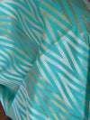 Banarasee Cotton Silk Zig-Zag Salwar Kameez Fabric & Dupatta-Sea Green