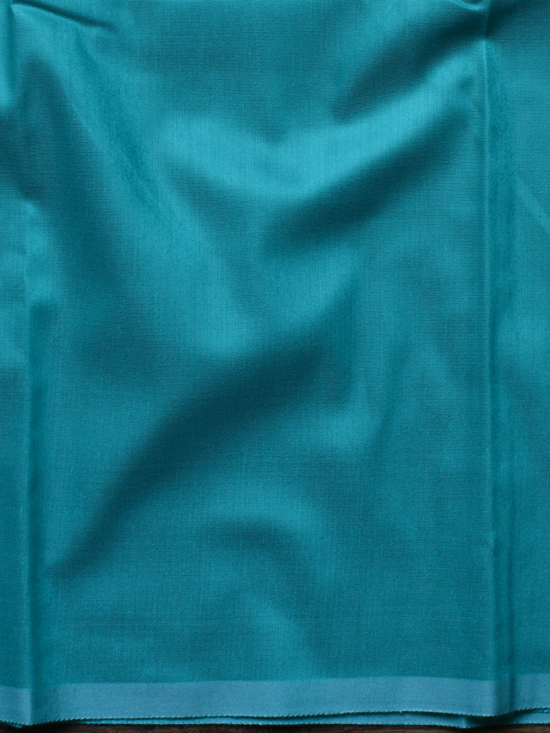 Banarasee Cotton Silk Zig-Zag Salwar Kameez Fabric & Dupatta-Sea Green