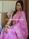 Banarasee Cotton Silk Zig-Zag Salwar Kameez Fabric & Dupatta-Lavender