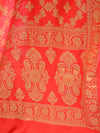 Banarasee Salwar Kameez Cotton Silk Gold Zari Buti Woven Fabric-Red