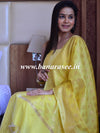 Banarasee Cotton Silk Zig-Zag Salwar Kameez Fabric & Dupatta-Yellow