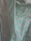 Banarasee Cotton Silk Zig-Zag Salwar Kameez Fabric & Dupatta-Light Green