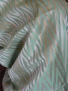 Banarasee Cotton Silk Zig-Zag Salwar Kameez Fabric & Dupatta-Light Green