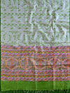 Handloom Block Printed Khadi Cotton Salwar Kameez Dupatta Set-Green & Beige