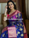 Banarasee Organza Mix Saree With Antique Zari Buta & Border-Blue