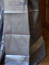 Banarasee Handwoven Semi-Chiffon Saree With Zari Jaal Work & Floral Border-Grey