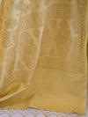 Banarasee Salwar Kameez Cotton Silk Gold Zari Buti Woven Fabric-Beige