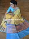 Banarasee Cotton Silk Mix Saree With Zari Buti Design-Yellow