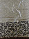 Handloom Block Printed Khadi Cotton Salwar Kameez Dupatta Set-Beige