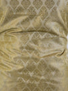 Banarasee Handwoven Satin Brocade Salwar Kameez Fabric & Maroon Art Silk Dupatta-Dull Gold