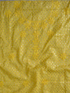 Chikankari & Zari Work Banarasee Chanderi Silk Dupatta Kameez Set-Yellow