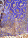 Banarasee Salwar Kameez Cotton Silk Resham Buti Woven Fabric-Royal Blue