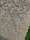Banarasee Brocade Salwar Kameez Fabric With Cotton Silk Jaal Work Dupatta-Pink & Beige