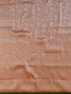Banarasee Art Silk  Salwar Kameez Fabric With Contrast Dupatta-Orange & Brown